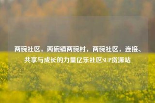 两碗社区，两碗镇两碗村，两碗社区，连接、共享与成长的力量亿乐社区SUP货源站