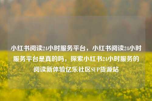 小红书阅读24小时服务平台，小红书阅读24小时服务平台是真的吗	，探索小红书24小时服务的阅读新体验亿乐社区SUP货源站  第1张