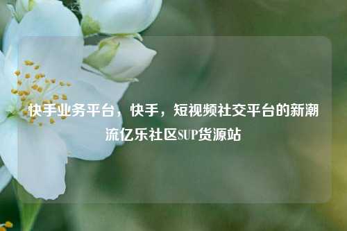 快手业务平台，快手	，短视频社交平台的新潮流亿乐社区SUP货源站  第1张