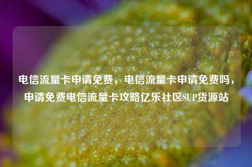 电信流量卡申请免费	，电信流量卡申请免费吗，申请免费电信流量卡攻略亿乐社区SUP货源站  第1张