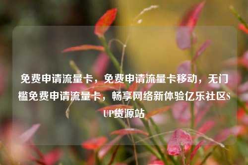 免费申请流量卡，免费申请流量卡移动，无门槛免费申请流量卡	，畅享网络新体验亿乐社区SUP货源站  第1张